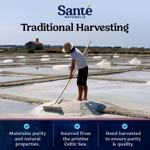 Miniatura 4 de Sante Naturelle Celtic Salt Organic Fine Ground Bundle – Agitador de 8 onzas y bolsa de 1.1 libras (18 onzas) – Sal marina mineral francesa orgánica