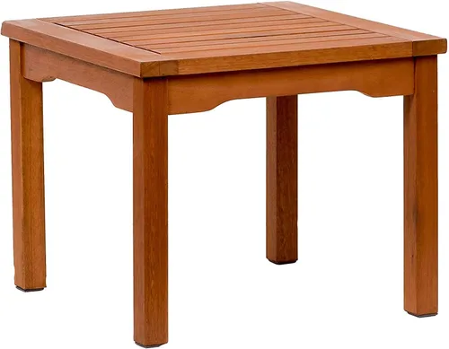 Miniatura 4 de Amazonia Mesa auxiliar cuadrada y duradera Roma Madera de eucalipto Ideal para exteriores e interiores