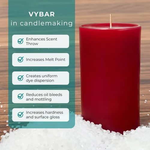 Miniatura 5 de Vybar 103 - Aditivo de cera para hacer velas, modificador de cera de vela de 0.5 libras para pilares, votivos y velas moldeadas, suministros