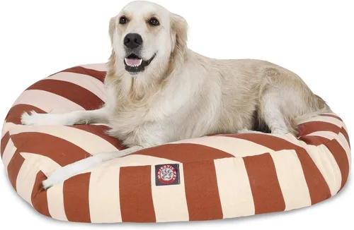Miniatura 28 de Majestic Pet Products - Cama redonda pequeña para perros con rayas verticales negras para interiores y exteriores, con funda extraíble y lavable