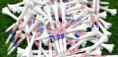 Miniatura 4 de NorthPointe USA American Flag 3 ¼” Plastic Golf Tees - 100 Patriotic Golf Tees Plastic in Bulk