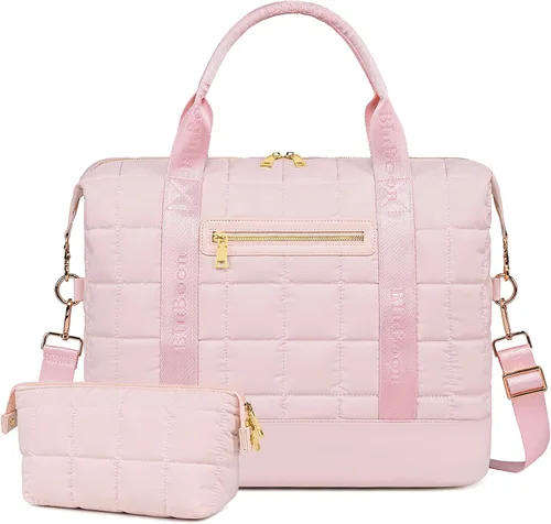 BLUBOON Bolsas de viaje con cremallera, bolsa de lona para mujer, bolsa de fin de semana para mujer, bolsa de lona para llevar en la bolsa de lona