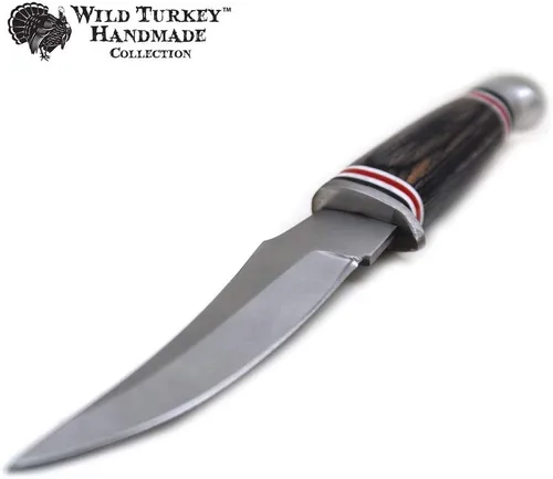 Miniatura 2 de Colección Color Mango de Madera Hoja Fija Skinner Cuchillo w/Funda de cuero (negro)