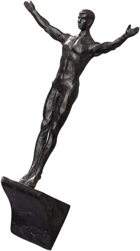 Estatuilla de pared moderna de buceo, escultura de resina para colgar en la decoración para bar, sala de estar, fondo de televisión, estilo