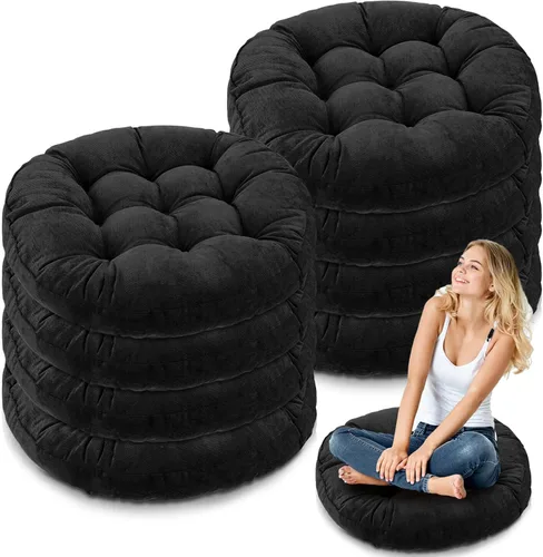 Miniatura 13 de Almohadas de suelo Jerify 22 x 22 Pulgadas Redondas Cuadradas Grandes Almohada de meditación para piso para aula Meditación para adultos Almohada