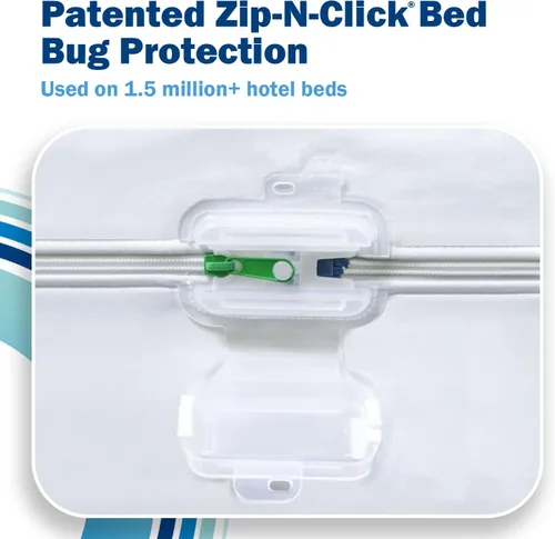Miniatura 4 de CleanRest PRO Presto! Funda de colchón con cremallera para lavado EZ, tamaño Queen, protector de colchón impermeable, a prueba de chinches, ácaros
