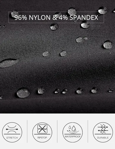 Miniatura 5 de PULI Pantalones de senderismo impermeables para hombre, ajustados, elásticos, ligeros, con bolsillos