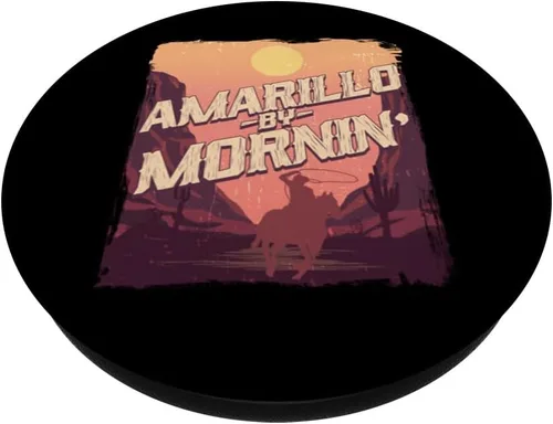 Miniatura 2 de Western Cowboy Amarillo By Mornin Folk Country Music PopSockets Adhesive PopGrip