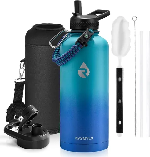 Miniatura 80 de RAYMYLO Botella de agua aislada de 24 onzas, de acero inoxidable con triple pared al vacío (fría durante 48 horas, caliente durante 24 horas), a