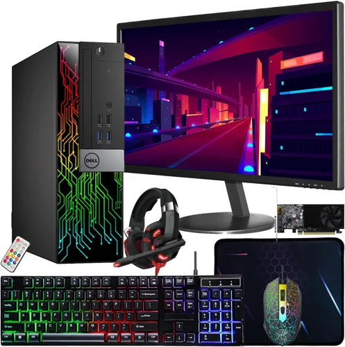 Miniatura 10 de Dell Escritorio para juegos OptiPlex 3060 SFF RGB, Intel Core i5-8500, 16GB RAM, 512GB NVMe, 1TB HDD, monitor HDMI de 22 pulgadas, GeForce GT 1030