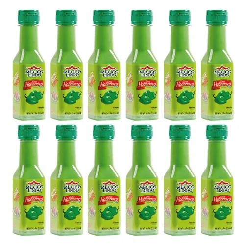 Miniatura 5 de Mexico Lindo Salsa picante Green Habanero Pimienta de chile Habanero verde real 75,900 niveles Scoville Disfruta con comida mexicana, mariscos