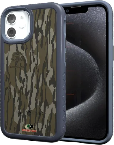 Miniatura 67 de cellhelmet Mossy Oak Agua Yellowfin Funda de doble capa en gris diseñada para iPhone 13 Mini a prueba de golpes y caídas, duradera, como se ve