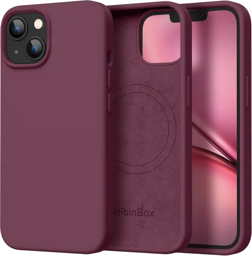 Miniatura 102 de GolbinBox Funda magnética para iPhone 17, compatible con MagSafe, cubierta de silicona integrada para control de cámara, funda de silicona líquida a