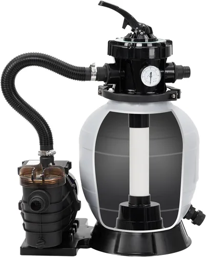 Miniatura 4 de Bomba de filtro de arena de 13 pulgadas, filtro de arena de piscina de 3434 GPH de 3/4 HP para piscinas sobre el suelo y enterradas de hasta 8500