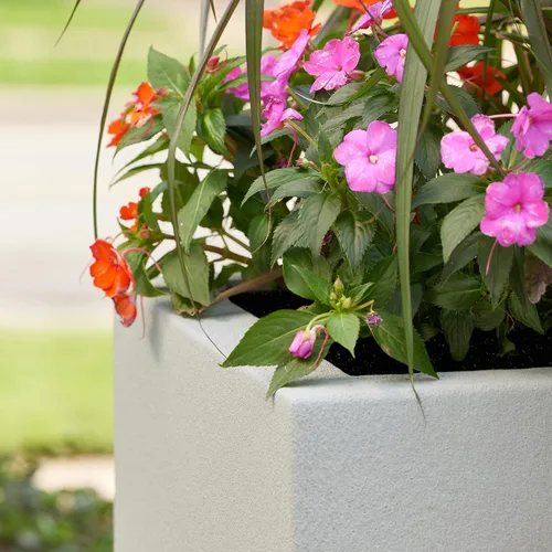 Miniatura 4 de PolyStone Kensington - Maceta con pedestal, 16 x 16 x 36 pulgadas, maceta alta y ligera para interiores y exteriores, resina moderna de aspecto