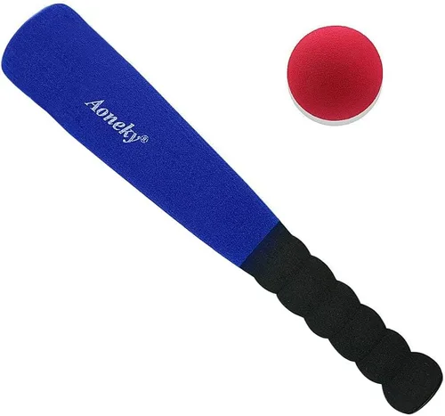 Aoneky Min - Bate de espuma con múltiples bolas para niños pequeños, juego de pelotas suaves y súper seguras para interiores para niños de 1 año de