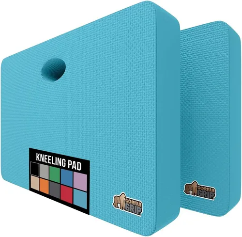 Miniatura 22 de GORILLA GRIP Almohadilla de rodillas de espuma suave extra gruesa con patente pendiente, 2 PK, almohadillas de rodillas grandes y de apoyo para Rojo