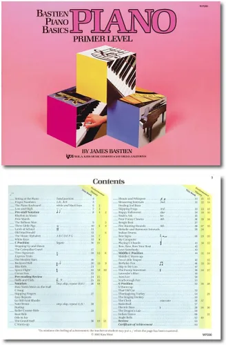 Miniatura 2 de Juego de aprendizaje de nivel básico de piano Bastien - Libros de lección, teoría, rendimiento, técnica y arte & Juliet Music Teclas de piano