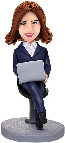 Miniatura 29 de Bobblehead personalizada para mujer, figura personalizada de Lady Boss de la foto, regalo de empoderamiento para mujeres, decoración de escritorio