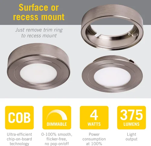 Miniatura 2 de Armacost Lighting 213411 - Luz LED regulable Purevue, blanco suave 2700 K Cepillado inoxidable