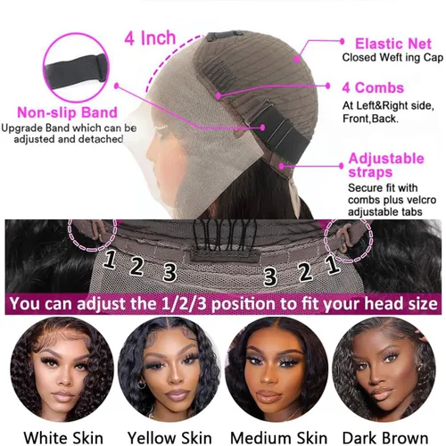Miniatura 5 de 13x4 Deep Wave Lace Front Wigs Human Hair Pre Plucked 200 Density HD Transparent Lace Front Wigs Human Hair with Baby Hair Deep Curly Wigs Human