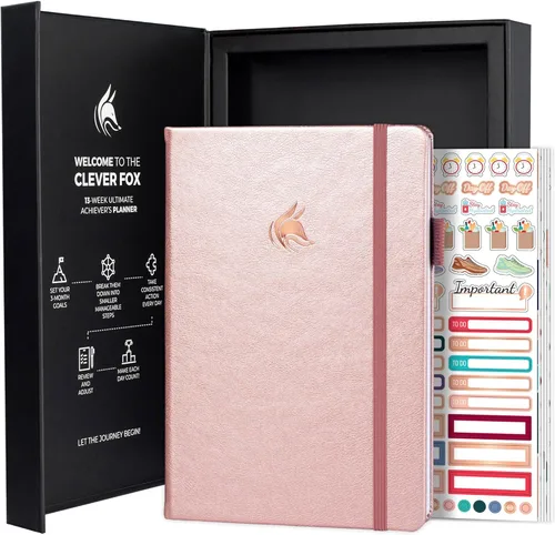 Miniatura 12 de Clever Fox Ultimate Achiever's Goal Planner - Diario de enfoque y productividad de 90 días. Planificador organizador diario, semanal y mensual sin