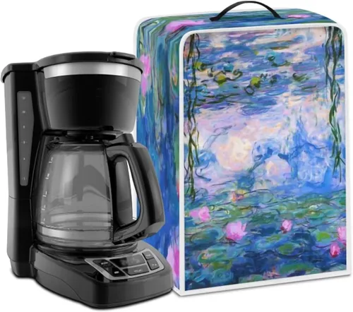 Miniatura 34 de DISNIMO Cubierta antipolvo para cafetera de mariposa azul, fundas para máquina de hacer café de cocina con mango superior, cubierta