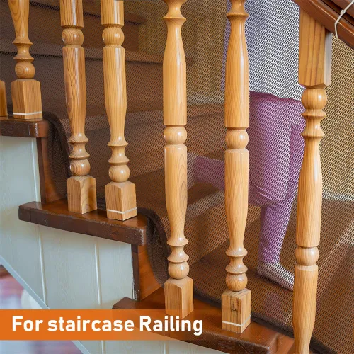 Miniatura 5 de Banister Guard - Red de seguridad infantil de 6.6 x 2.6 pies, barandilla para escaleras, barandillas de malla para niños, juguetes, mascotas