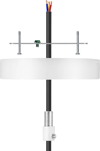 Miniatura 4 de Canomo Dosel de Lámpara de Araña con Agujero Central Blanco de 5 Pulgadas Kit de Dosel de Lámpara Colgante Placa de Luz de Techo con Todos