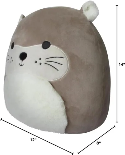 Miniatura 10 de Squishmallows - Peluche de 14 pulgadas de nutria marrón claro con orejas peludas, añade RIE a tu escuadrón, juguete de peluche grande ultrasuave