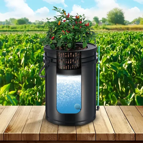 Miniatura 8 de VEVOR Sistema de Cultivo Hidropónico DWC, Sistema de Cultivo Hidropónico con Kit de Goteo Superior, Cultura de Agua Profunda de 5 Galones con Bomba