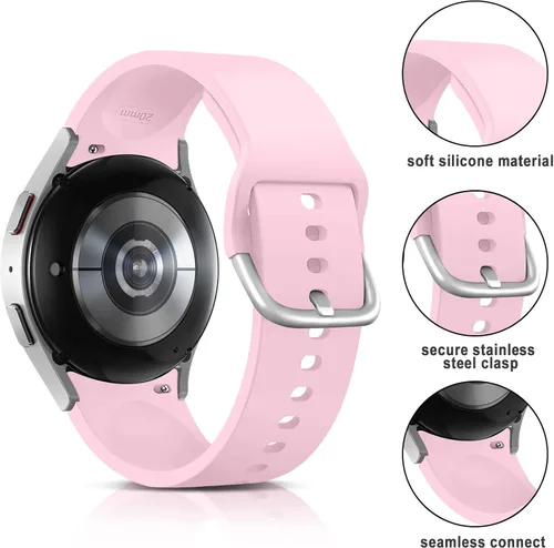 Miniatura 2 de Correas sin huecos compatibles con Samsung Galaxy Watch 7 6 5 4 FE 40mm 44mm/5 Pro 45mm/6 Classic 43mm 47mm/4 Classic 42mm 46mm, Correa de 20mm