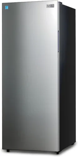 BLACK+DECKER Refrigerador congelador convertible de 11 pies cúbicos, congelador vertical con estantes de vidrio, puerta reversible, clasificación