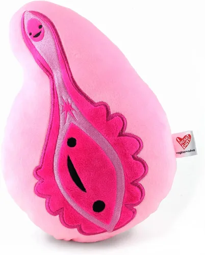 I Heart Guts Bolsa de peluche con cremallera de vagina, juguete educativo de 9.5 pulgadas para el parto y la salud pélvica, divertido regalo de