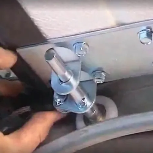 Miniatura 6 de Paquete de 2 rodillos de nailon para puerta de garaje de 1.8 pulgadas, vástago de 4 pulgadas, ruedas silenciosas para puerta de garaje para Blanco