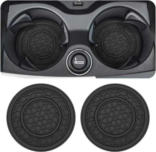 Osilly Paquete de 2 posavasos de automóvil para portavasos de automóvil de 2.75 pulgadas, antideslizantes, antipolvo, universales, impermeables, con