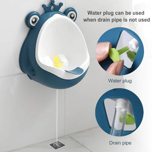 Miniatura 6 de Orinario de entrenamiento para orinario para niños pequeños, entrenador de orina para baño, divertido entrenamiento para bebés (azul DEEP)