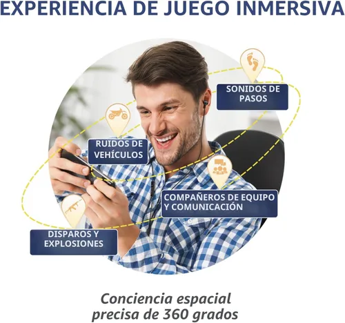 Miniatura 8 de LUDOS OMNITONE Auriculares con cable in-ear, 5 años de garantía, auriculares con micrófono, conector de 3.5 mm, auriculares con cable