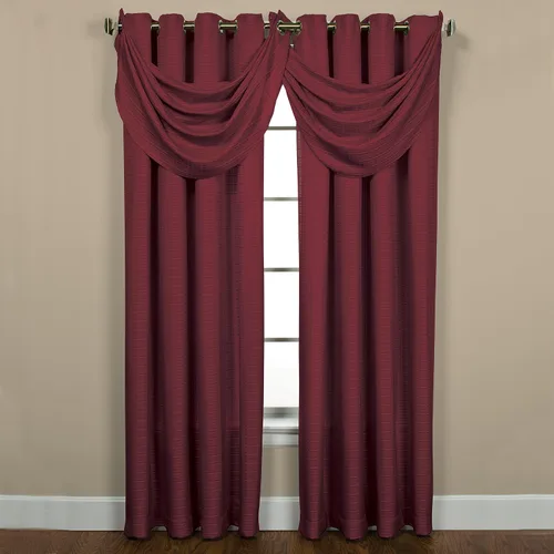 Miniatura 6 de SKL Home Sutton Cenefa para ventana, 18 x 38 pulgadas, Burdeos