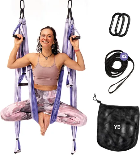 Columpio de trapecio de yoga para el hogar y exterior | Fácil instalación para fuerza, equilibrio y alivio del dolor de espalda | Correas ajustables