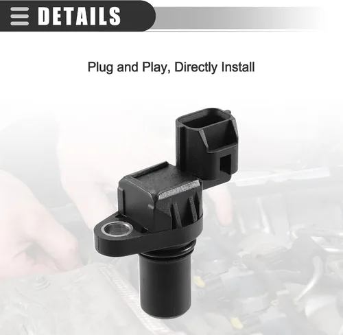 Miniatura 7 de Motoforti Sensor de posición del árbol de levas, para Mitsubishi Eclipse 1996-2005, ABS, MD327107, negro