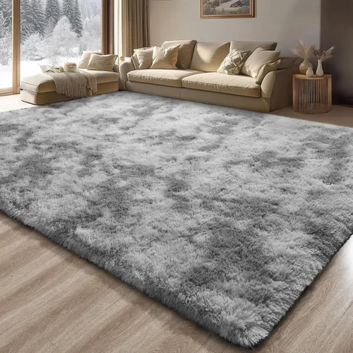 Miniatura 12 de Merelax Alfombra Moderna Suave y Esponjosa Shaggy para Dormitorio Sala de Estar Decoración de Sillas Pequeñas Alfombras Tapetes para Pies Piso, Verde