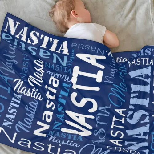 Miniatura 5 de Mantas de bebé personalizadas para niño y niña, manta de bebé personalizada con nombre para niños y adultos, mantas suaves personalizadas