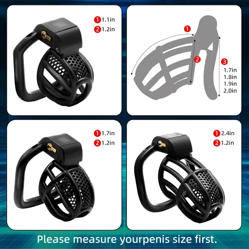 Miniatura 2 de Dispositivo de Castidad Masculina Jaula para Pene - Jaula de Castidad para Hombre Ejercicio de Pene Equipo de Bondage Impreso en 3D Ligero Juguete