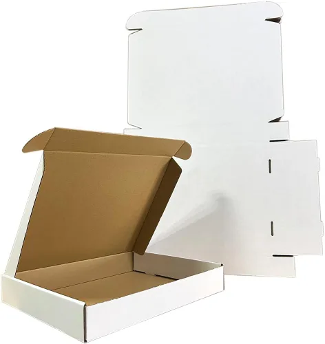 Miniatura 12 de Cajas de envío pequeñas de 9 x 6 x 2 pulgadas, paquete de 25 sobres de cartón corrugado blanco, suministros de embalaje para pequeñas empresas