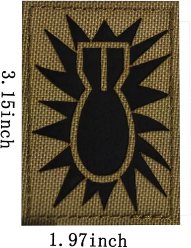 Miniatura 2 de Parche reflectante EOD para eliminación de artillería explosiva, parche militar, insignias tácticas, parches de gancho y bucle, 3.15 x 1.97