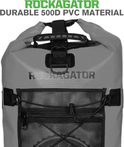 Miniatura 3 de Mochila impermeable Kanarra de 90L de Rockagator para acampada, senderismo, caza - Gran capacidad, cierre enrollable, Gris