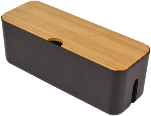 Caja de organización de cables, organizador de rayas eléctricas, caja organizadora de cables, oculta y oculta las regletas de alimentación y cables