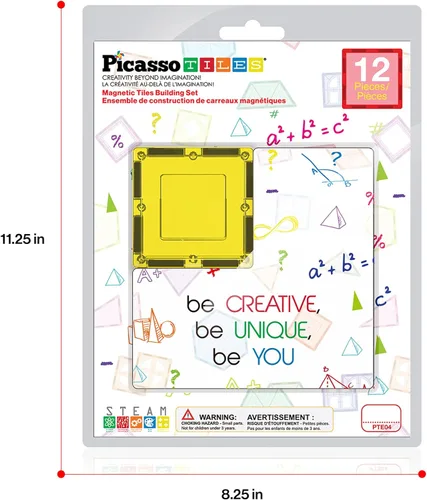 Miniatura 9 de PicassoTiles Bloque de construcción magnético Kit de construcción de azulejos magnéticos para niños, educativo STEM Aprendizaje, juego