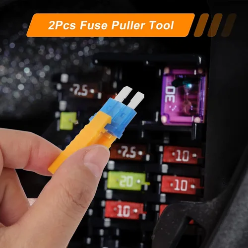 Miniatura 5 de AHIER - Juego surtido de fusibles de automóvil de 306 piezas, con 2 probadores de fusibles de automóvil y 2 extractores de fusibles, fusibles